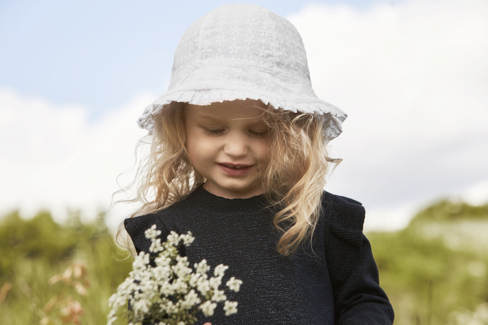 Shinkan Hertog Hick MP Denmark Flora bell hat white zomerhoed zonnehoed wit - Minipop