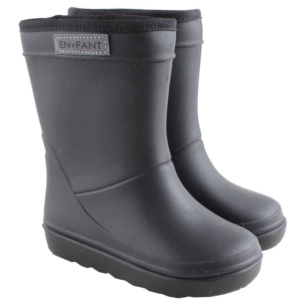 hypothese titel Donker worden EnFant thermo boots black wol gevoerde laarzen regenlaarzen zwart (t/m maat  41) - Minipop