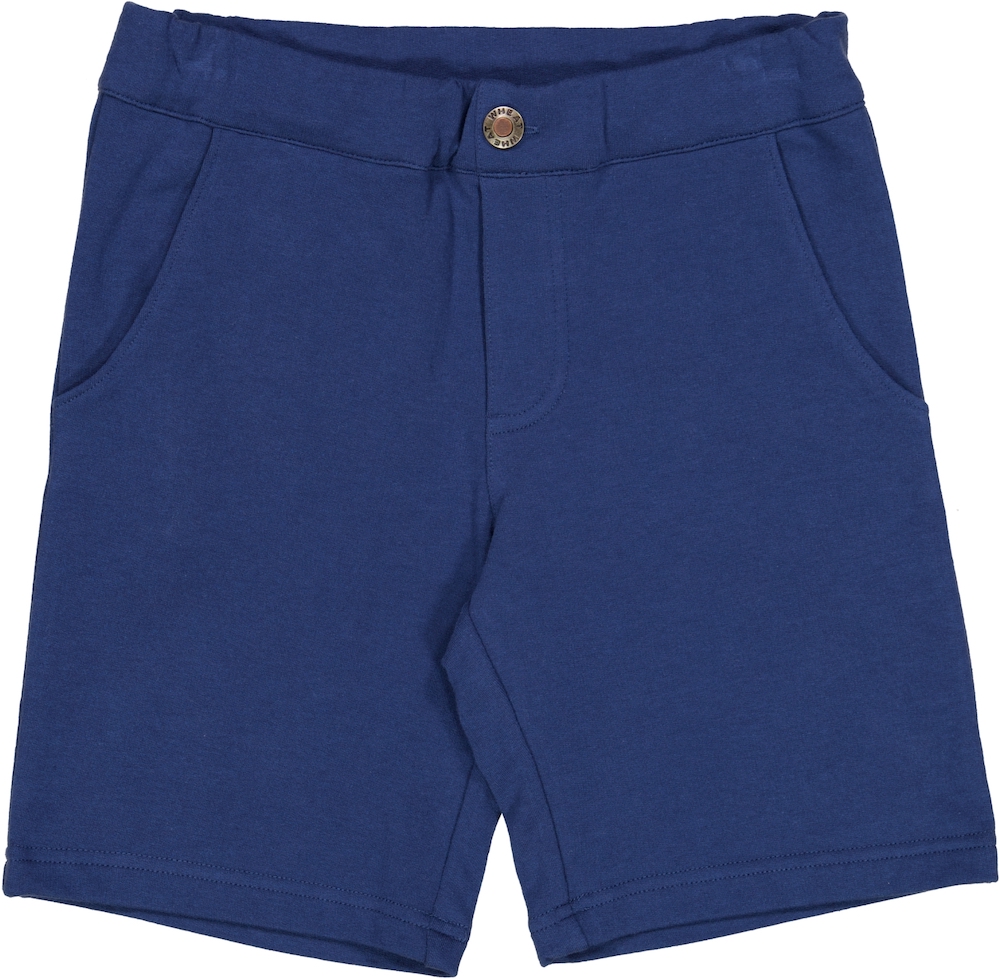 Wheat sweatshorts Lars blue korte broek (verstelbare taille) donkerblauw blauw - Minipop