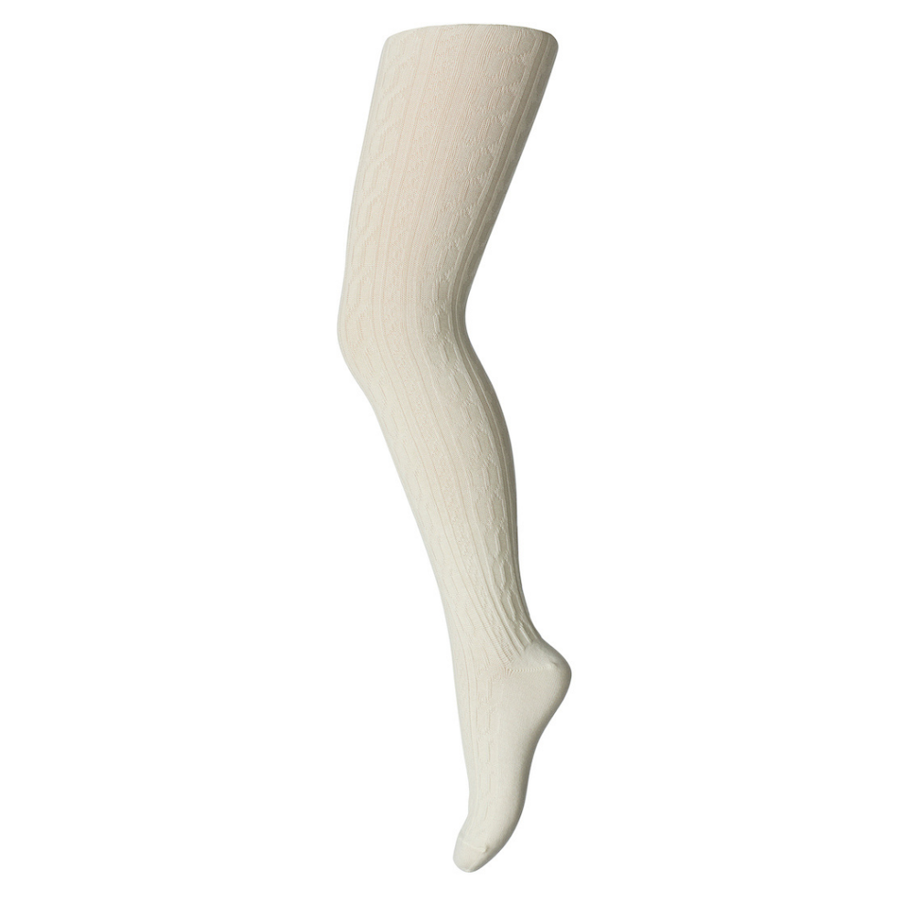 Voorvoegsel Grens mei MP Denmark twisted pattern tights off white maillot kant gebroken wit creme  - Minipop