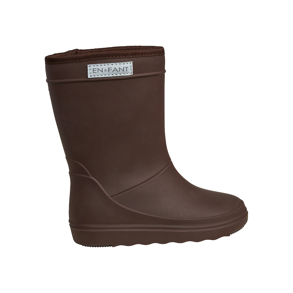 Stijgen hoog Concreet EnFant thermo boots dark brown wol gevoerde laarzen regenlaarzen bruin  donkerbruin - Minipop