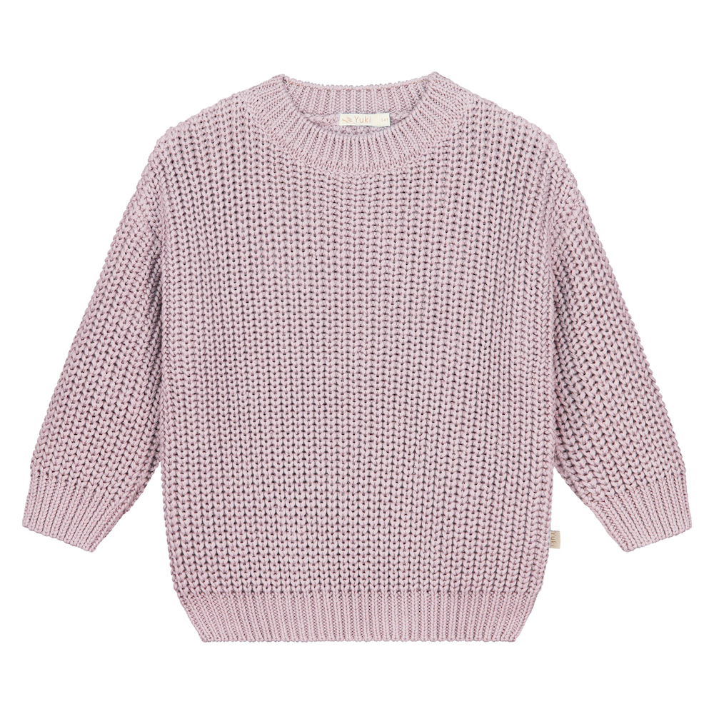 gebruik Generator Trojaanse paard Yuki chunky knitted sweater blossom grof-gebreide trui roze lichtroze -  Minipop