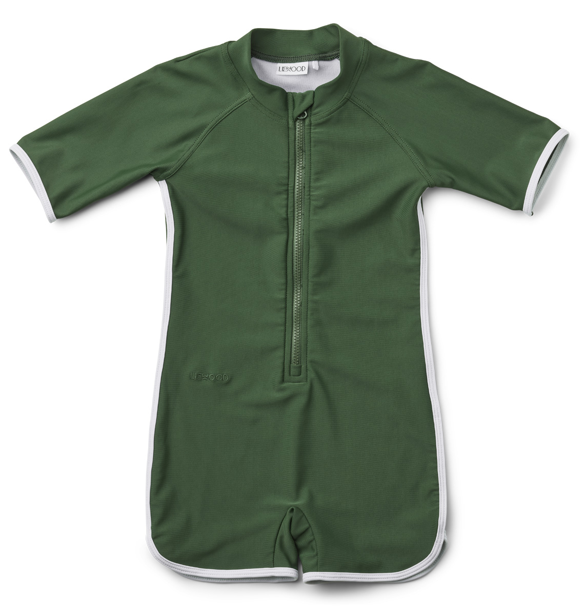 Liewood Triton swim jumpsuit tuscany green uv-pakje zwempak badpak met mouwen donker-groen UV 50+ -