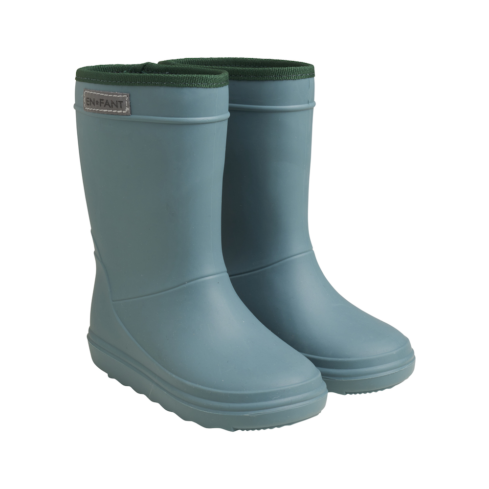 vloeiend Knipoog mobiel EnFant rain boots sea pine laarzen regenlaarzen (zonder wol) blauw-groen -  Minipop