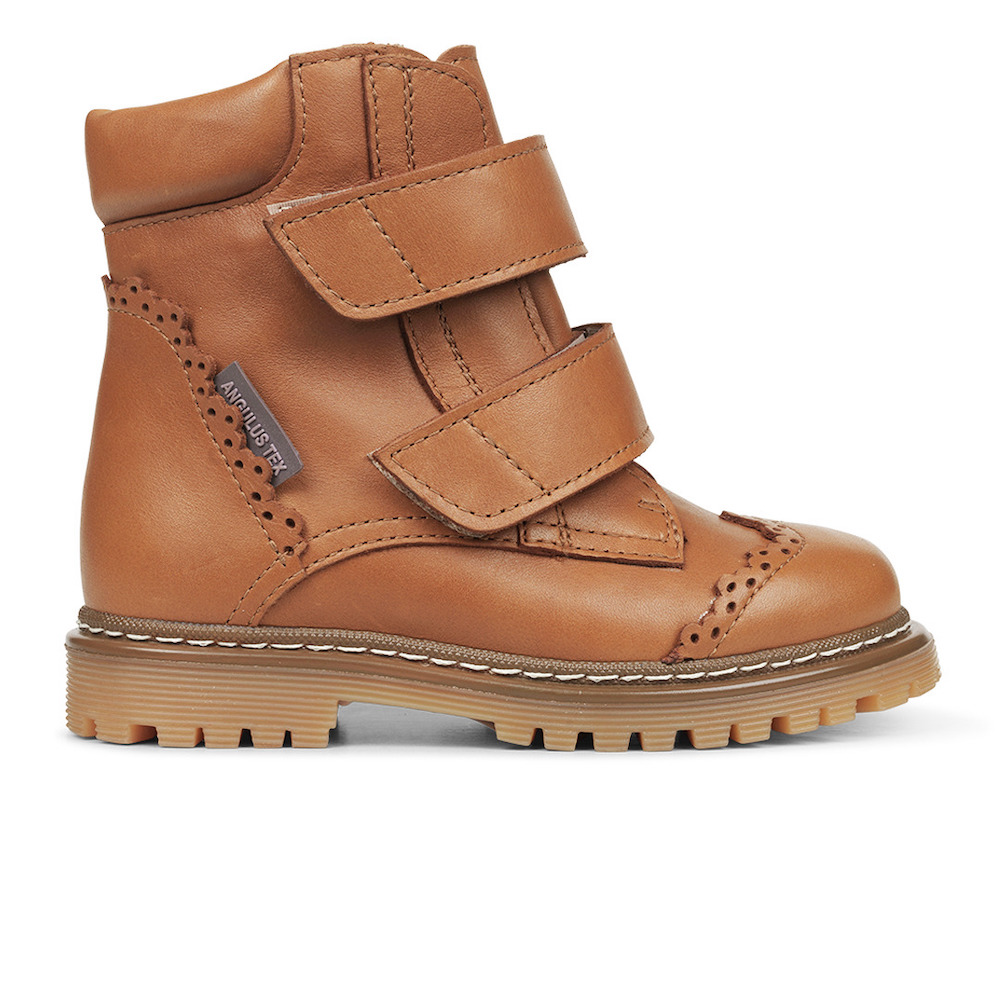 Angulus Tex boot with velcro lining cognac schoenen/laarsjes kant -