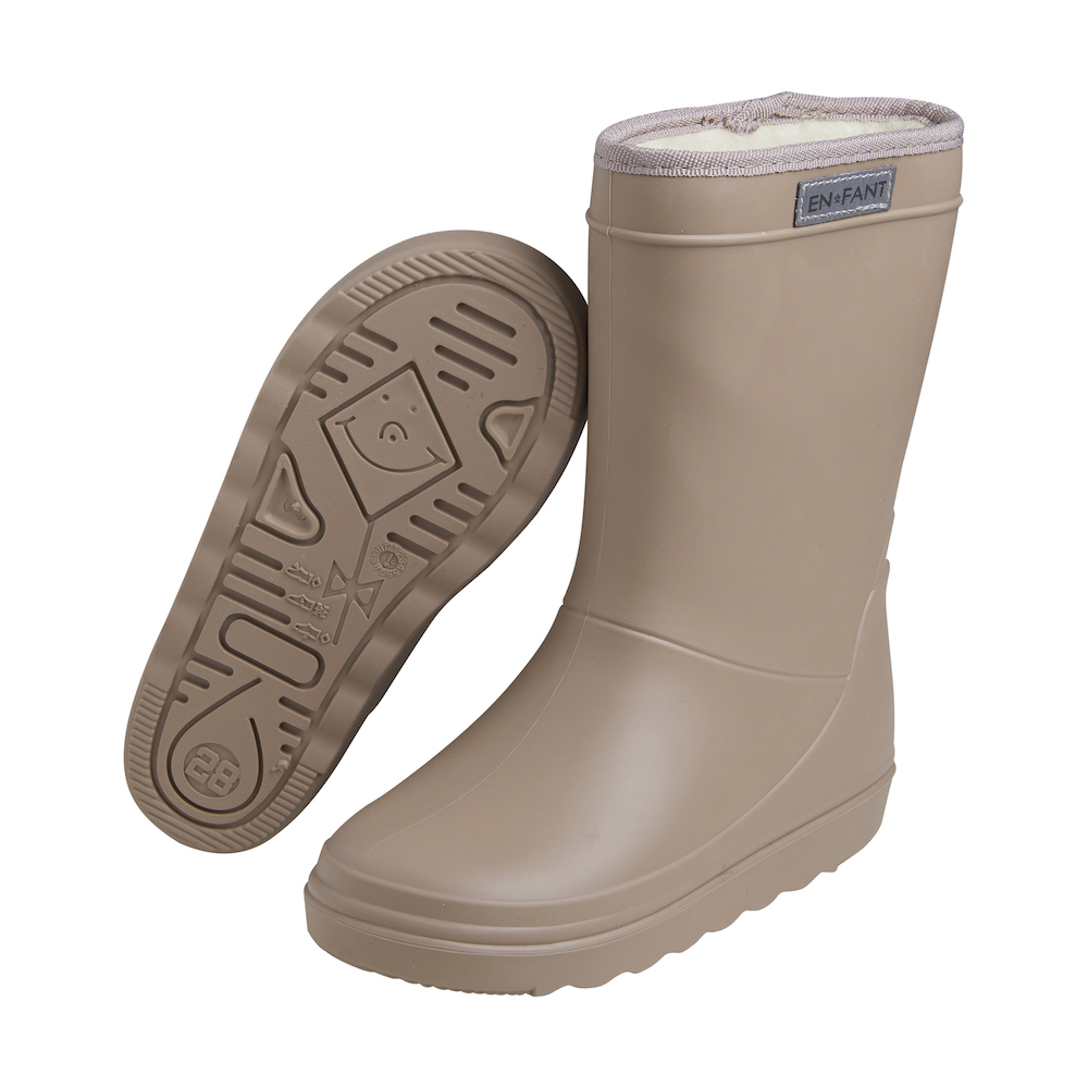 Zee Gevoel van schuld Allerlei soorten EnFant thermo boots solid portabella wol gevoerde laarzen regenlaarzen  beige bruin-grijs (t/m maat 41) - Minipop