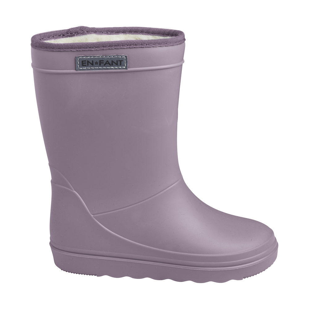 Verstrooien statisch uitglijden EnFant thermo boots solid flint wol gevoerde laarzen regenlaarzen  donker-paars - Minipop